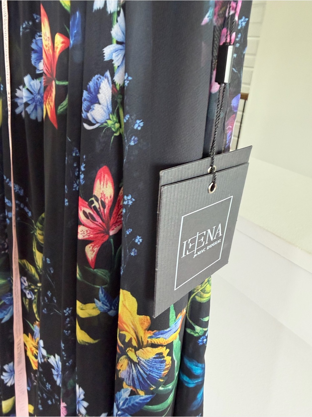Anthropologie Mac Duggal Floral Black Maxi Dress - Picture 9 of 10